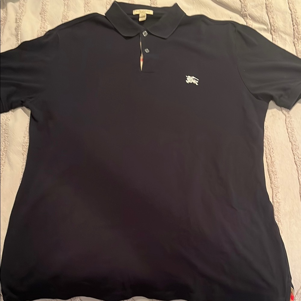Men's Burberry Navy polo in great condition